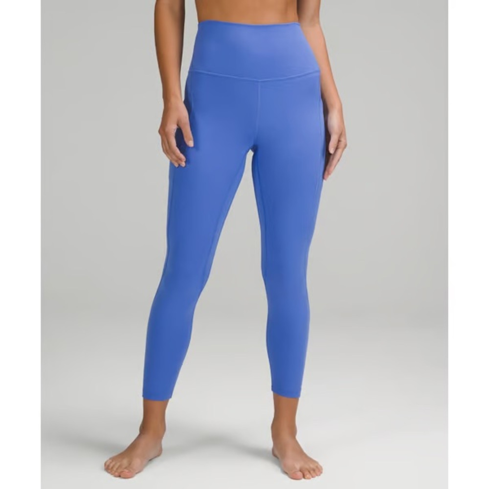 NWT Lululemon Wunder Train HR Crop Wild Indigo - Size 8